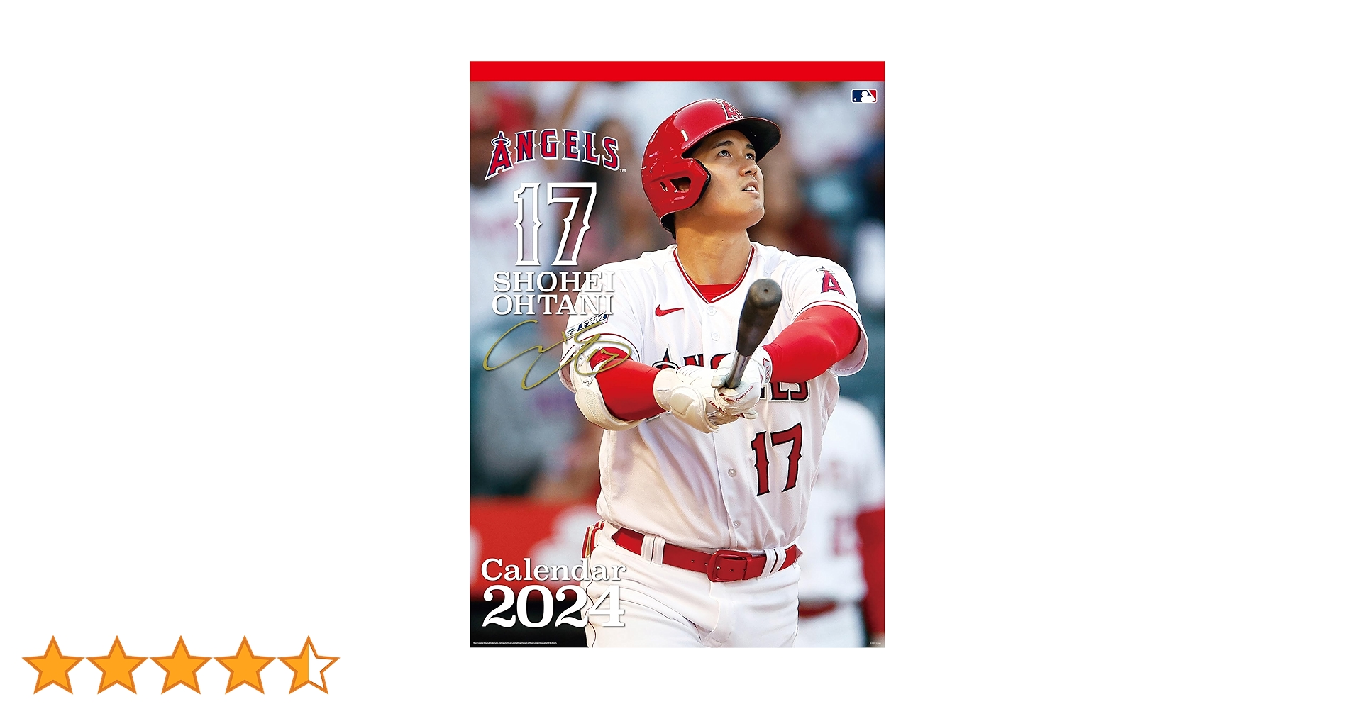 2024年カレンダー 赤白デザイン大谷翔平 2024年カレンダー 赤白デザイン大谷翔平